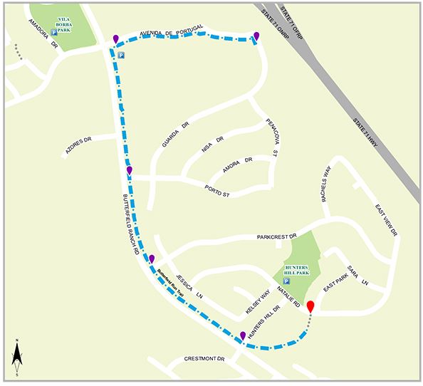 Butterfield Run Trail Map